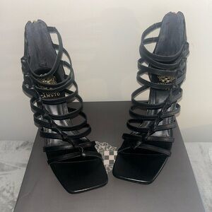 Vince Camuto Elegant Black Multi-Strap Heels